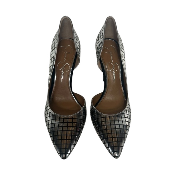 JESSICA SIMPSON / Metallic Disco Print Heels / Size 6.5 - Picture 4 of 6